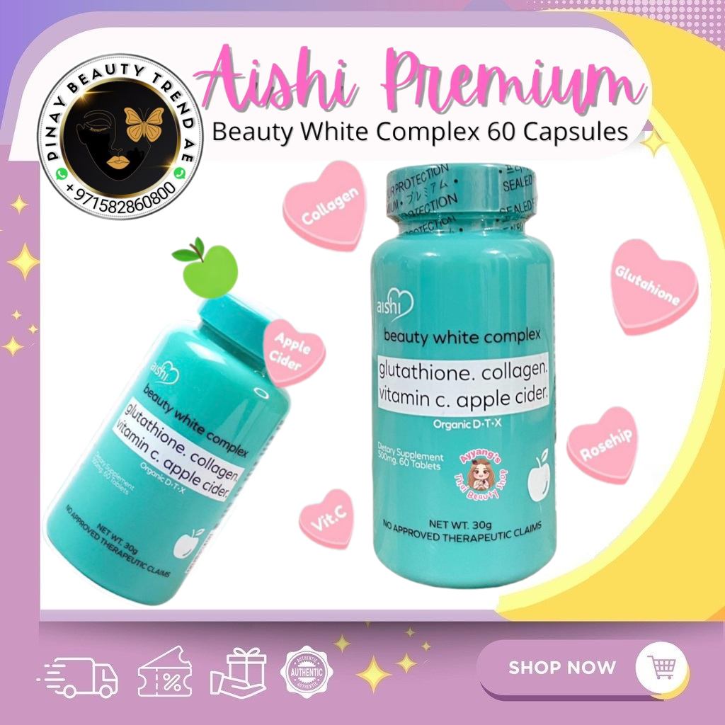 Aishi Beauty White Complex Slimming + Whitening Apple Cider  60's Tablets