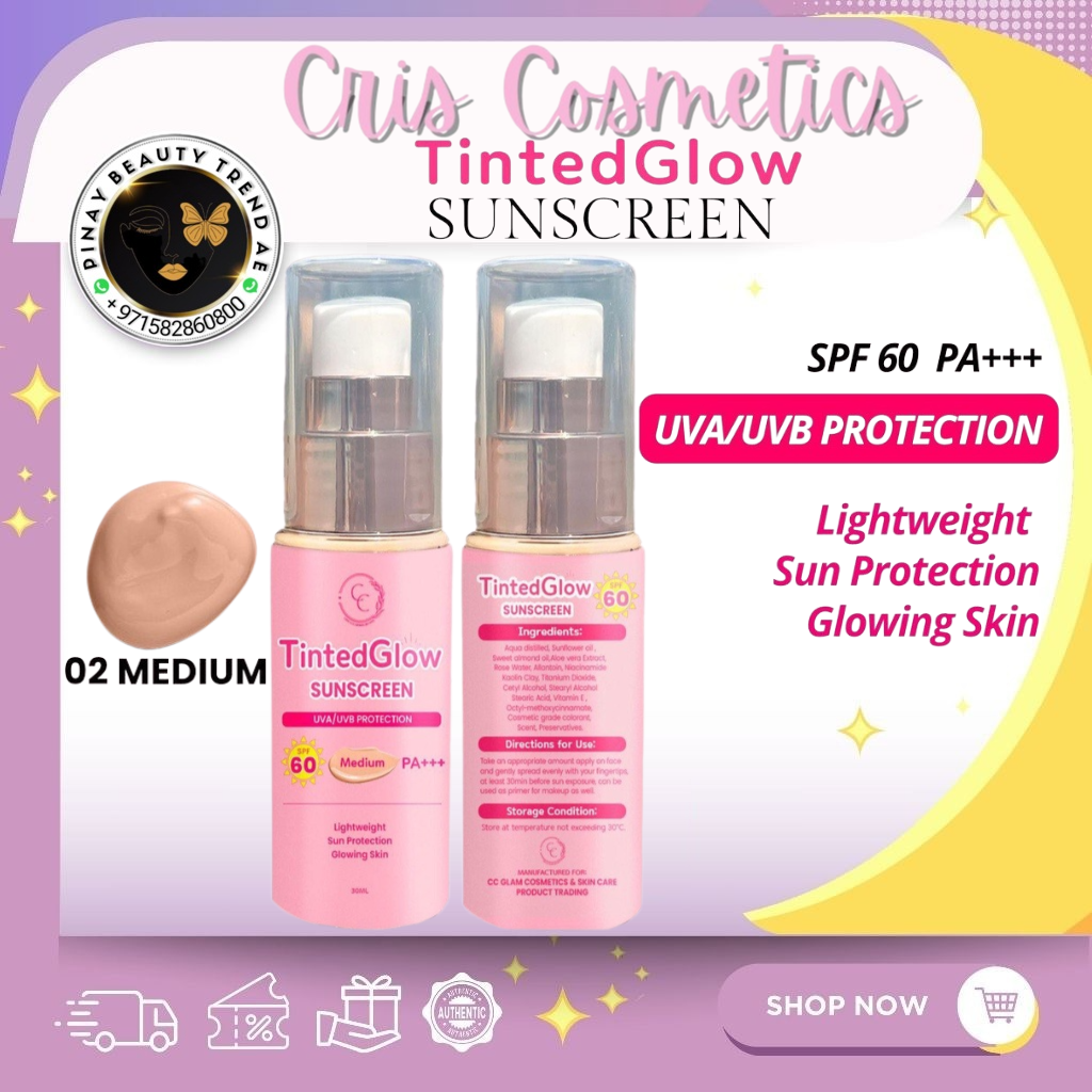 Cris Cosmetics CC Glam & Beauty Tinted Glow Sunscreen 30ml