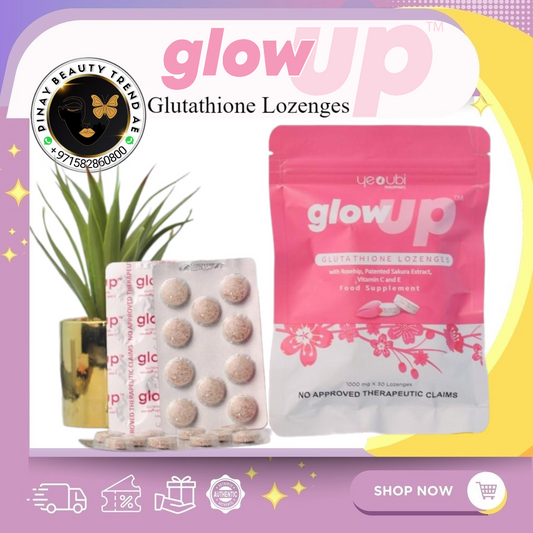 Glow Up Glutathione with Rosehip, Sakura® Extract, Vitamin C and E 1000mg