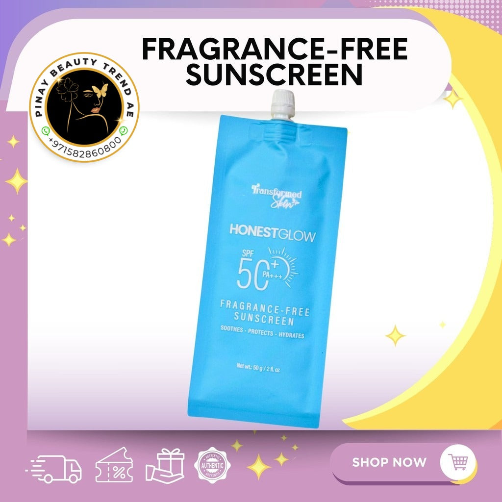 Honest Glow Fragrance-Free Sunscreen Pouch 50g