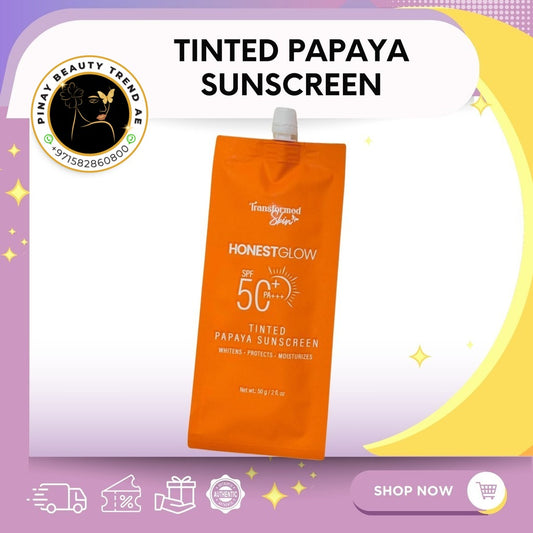 Honest Glow Papaya Tinted Sunscreen Pouch 50g