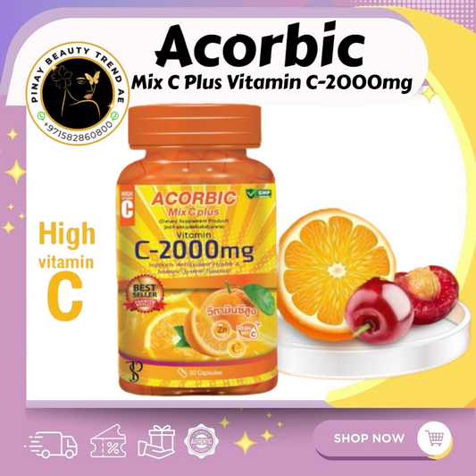 JP Cosmetic Acorbic Mix C Plus Vitamin C-2000mg 30's