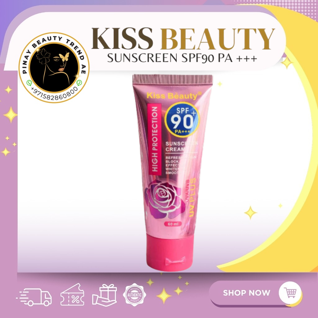 Kiss Beauty Sunscreen SPF90+++ High Protection UV PLUS 60ml