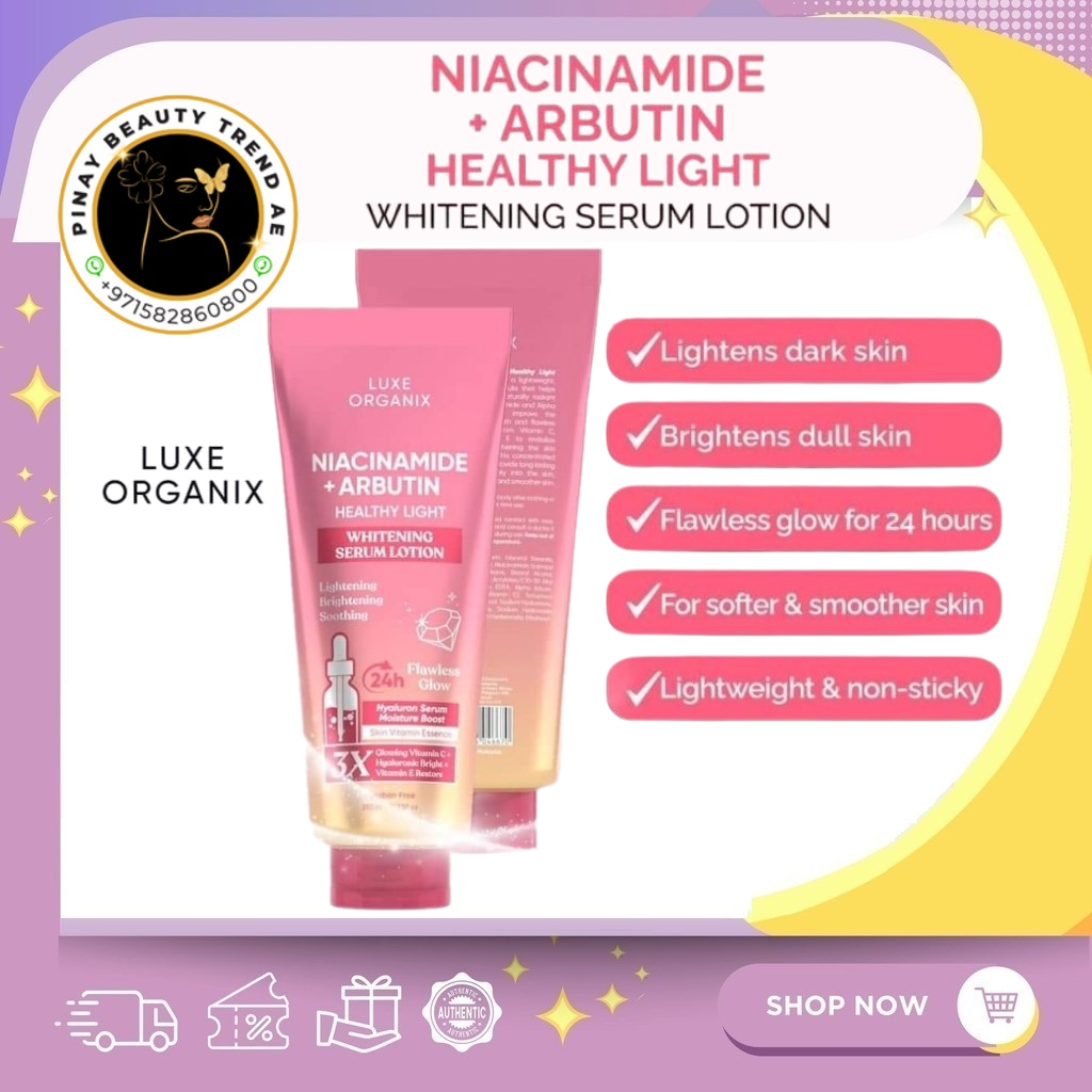 Luxe Organix Niacinamide + Arbutin Whitening Serum Lotion 350ml