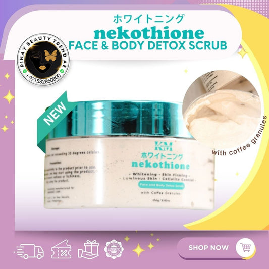 Nekothione Face & Body Detox Scrub With Coffee Granules 250G