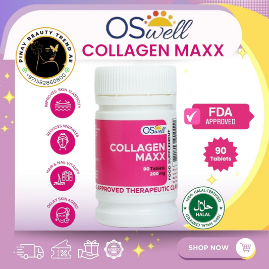 Oswell Collagen Maxx for Anti-Aging and Whitening 90 tablets per bottle