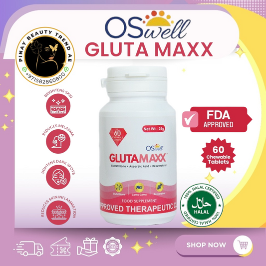 OSwell Gluta Maxx Chewable Tablet for Whitening 400mg 60 Tablets