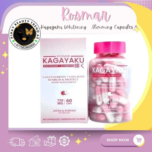 Rosmar Kagayaku Glutathione 750mg Whitening & Slimming Capsule