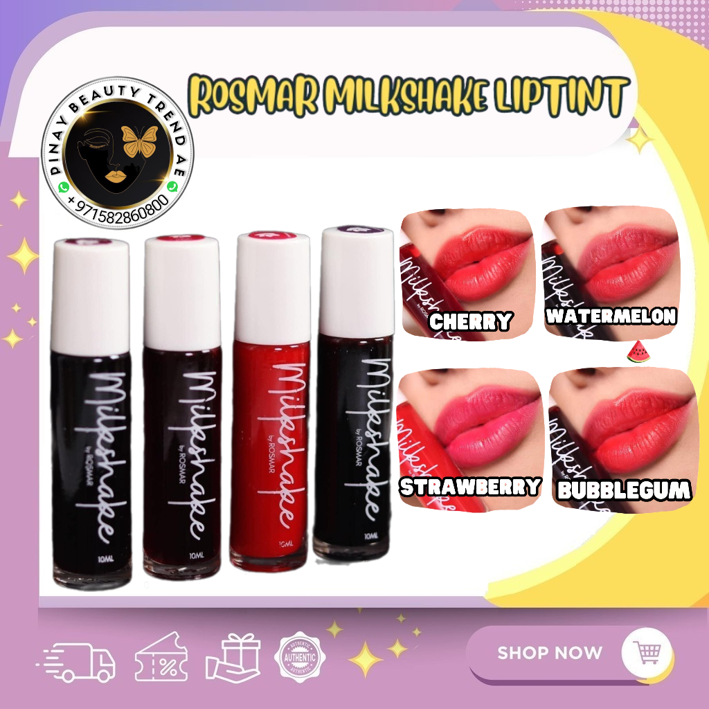 Rosmar Milkshake Lip Tint Cheek & Lip Liptint Lipstain 10ml