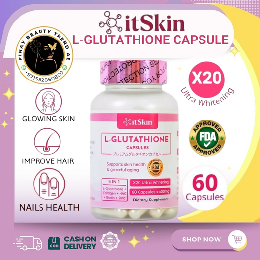 ITSKIN L-Glutathione Capsule Original X20 Ultra Whitening Support Skin Health And Graceful Aging